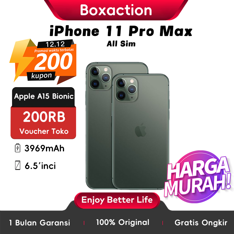 iPhone 11 Pro Max Sceond iPhone 64GB 256GB Bekas Original 100% iPhone 11 Pro Max Second iP 11 Seken