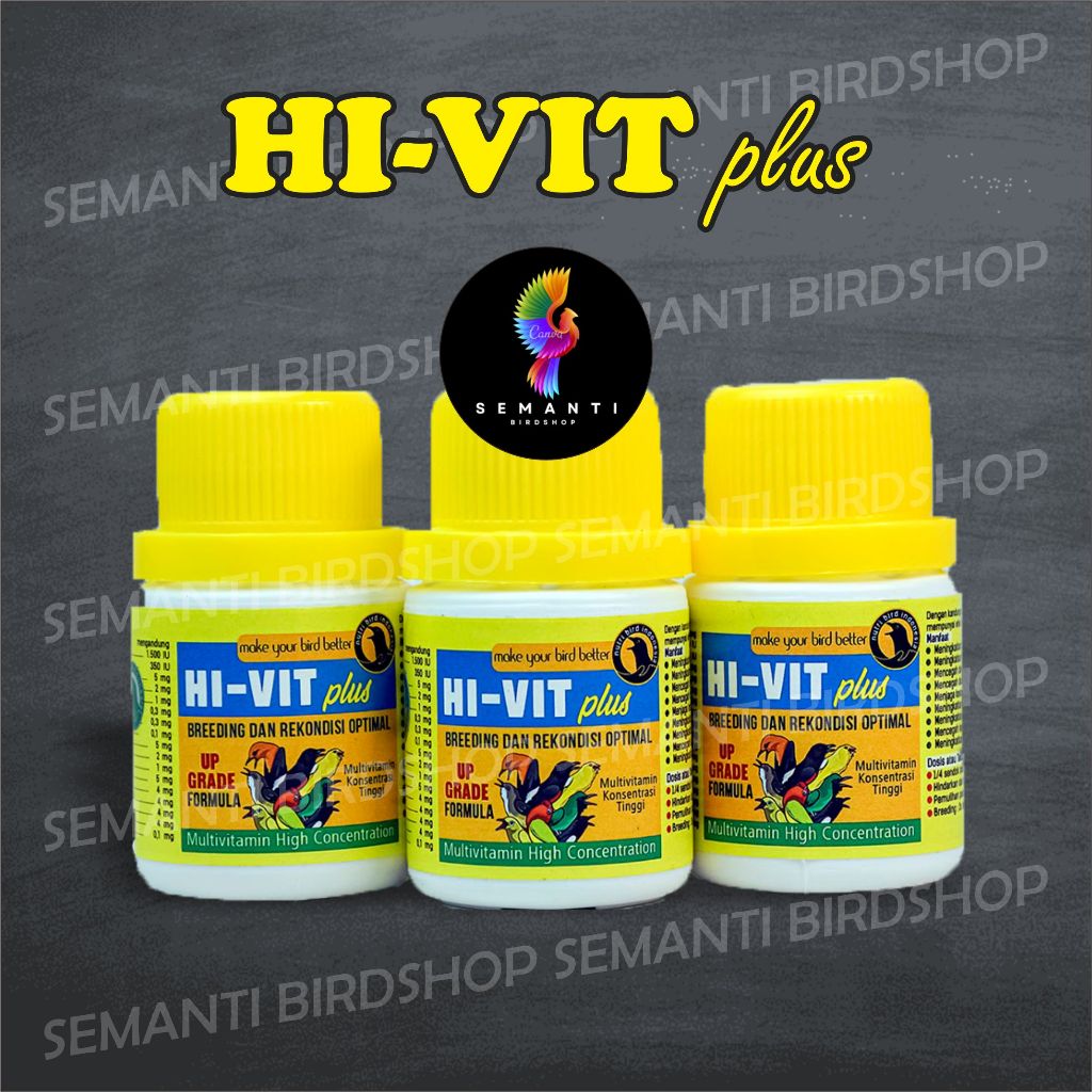 HI VIT PLUS NUTRIBIRD VITAMIN DOSIS TINGGI UNTUK SEMUA BURUNG BREEDING TERNAK JAGA DAYA TAHAN TUBUH