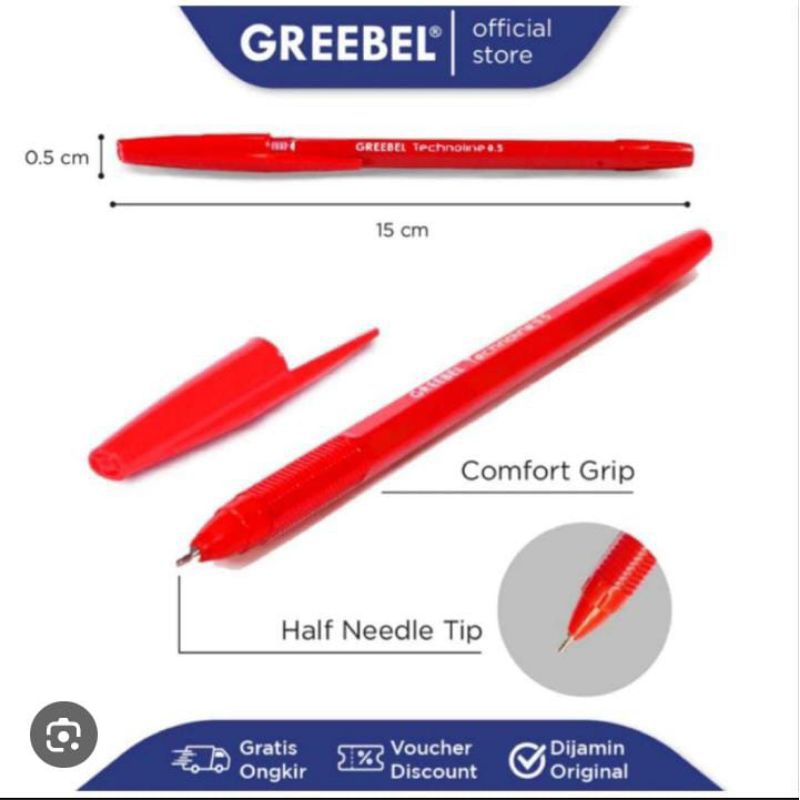 

PULPEN/PEN GREEBEL TECHNOLINE 0.5 (1 PAC ISI 12 PCS + 1 PCS)