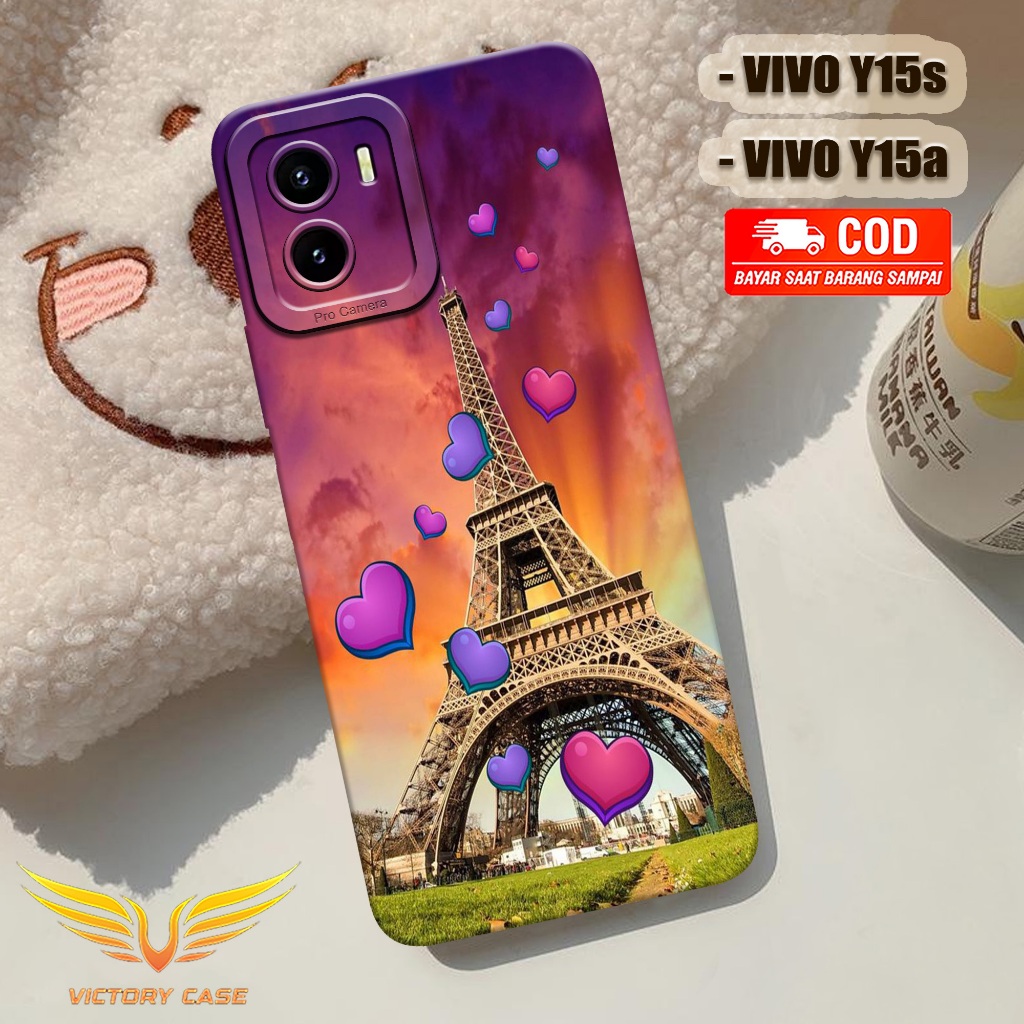 New Paris Case - Softcase Vivo Y15s / Y15a Terbaru - Case Hp Vivo Y15s / Y15a - Casing Vivo Y15s / Y