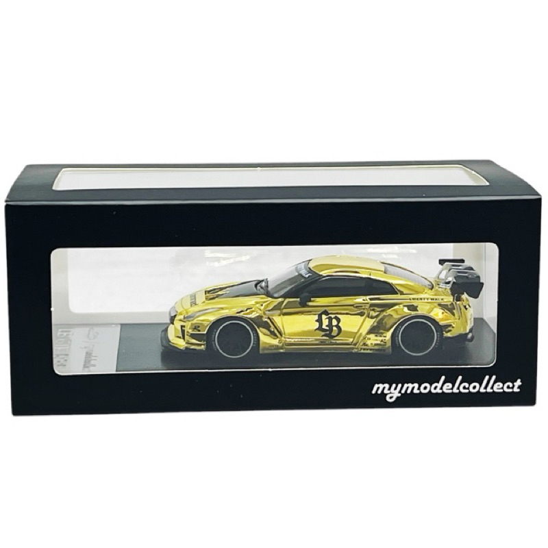 Model Collect 64 LBWK Nissan GTR R35 Chrome Gold