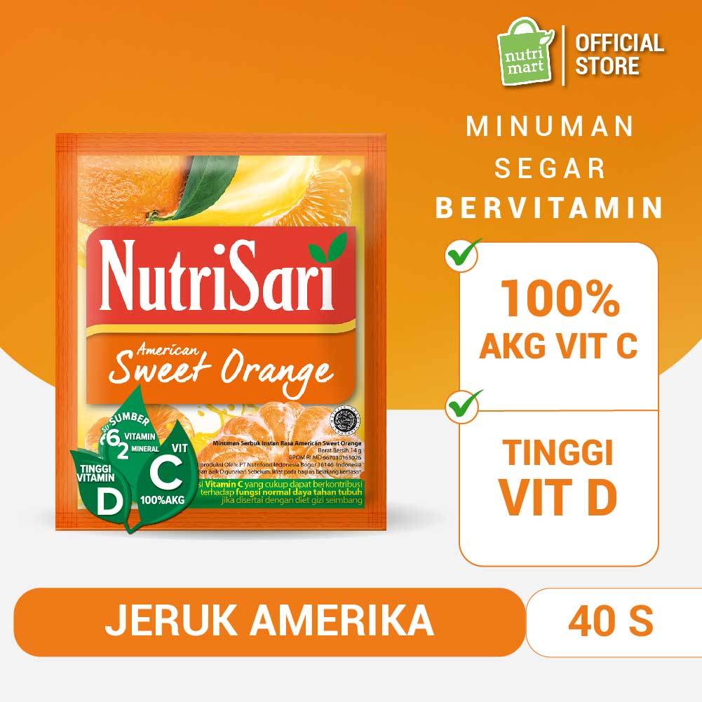 

NutriSari American Sweet Orange 40 Sachet - Minuman Buah Vitamin C