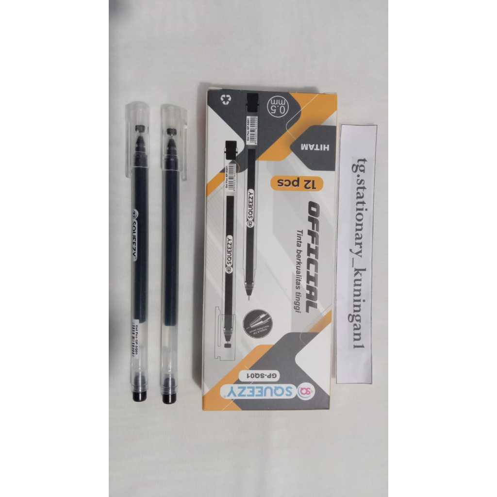 

Pulpen Gel Squeezy Official Tinta Hitam GP-SQ01