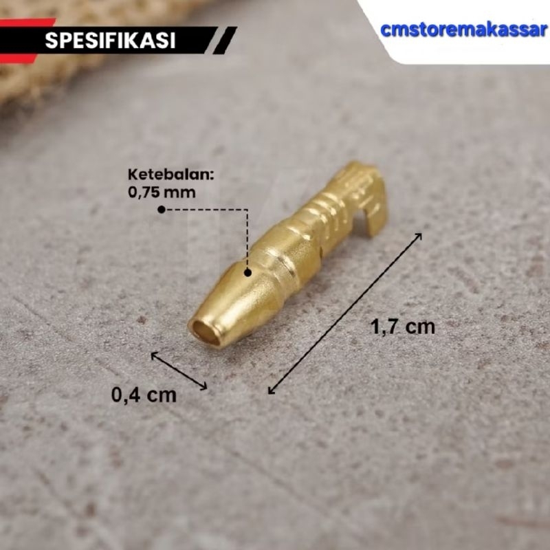 Terminal Skun Konektor Kabel Bulat Male Tembaga / Skun Bulat Cowok Universal