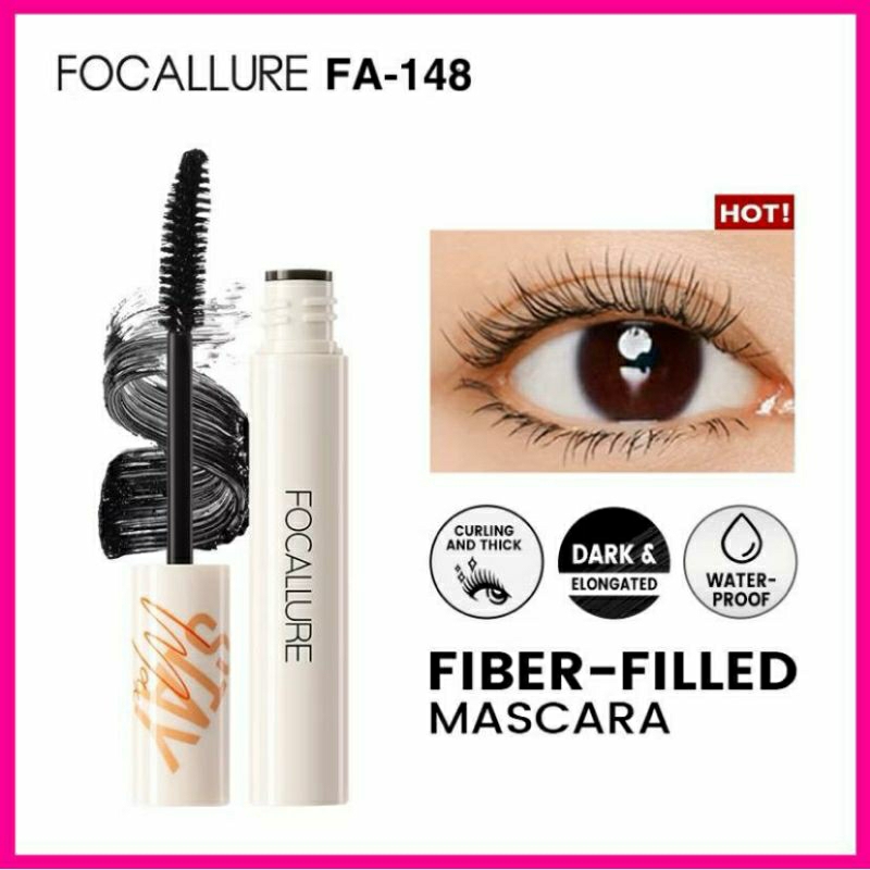 Focalure Staymax Waterproof Volumizing Mascara FA148 FA 148 Longlasting Melentikan Volumelizer Tahan