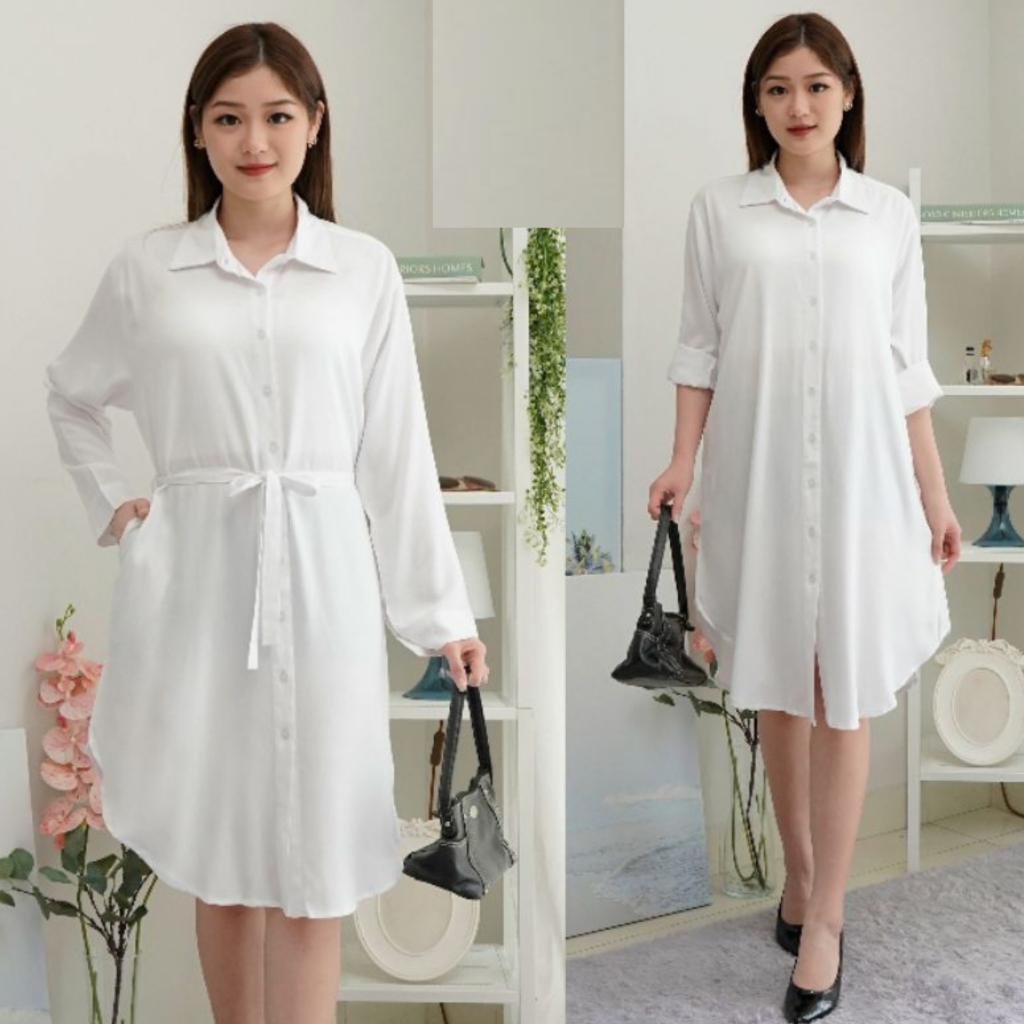 Atasan Wanita Tunik Polos Bahan Shakila Twill Nyaman