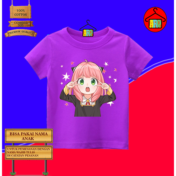 Baju Kaos Anak Perempuan Karakter Anime Anya