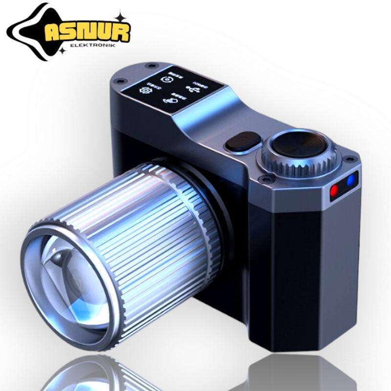 Senter Kepala Cas LED Laser Zoom In out Sensor Gerak 3 Mode WH-818