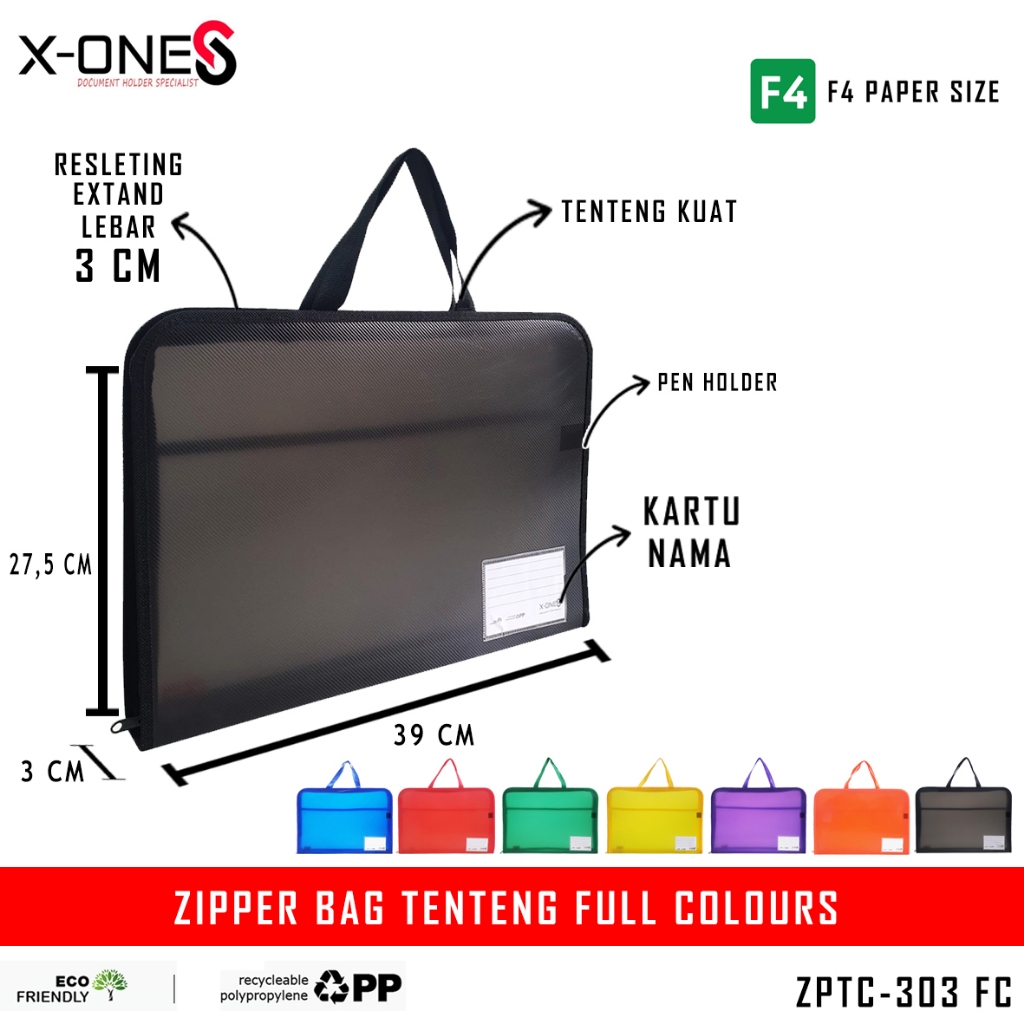 

X-ONE ZIPPER BAG TENTENG FULL COLOURS FC / ZPTC-303 FC