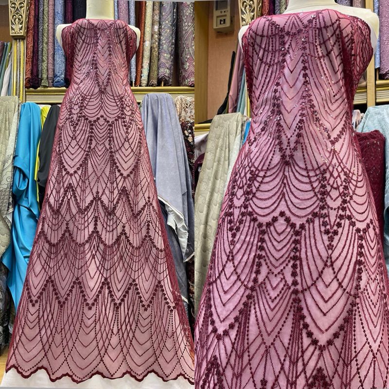 produk terbaru kain tile bordir Payet squin