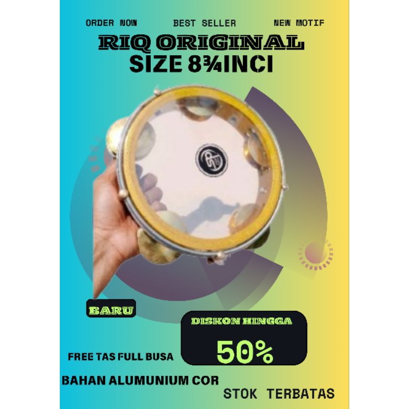 RIQ ORIGINAL TAMBORIN SIZE 8¾ INCI FULL SET
