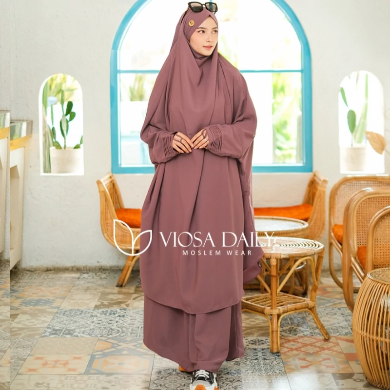 Marwah Set French Khimar + Rok
