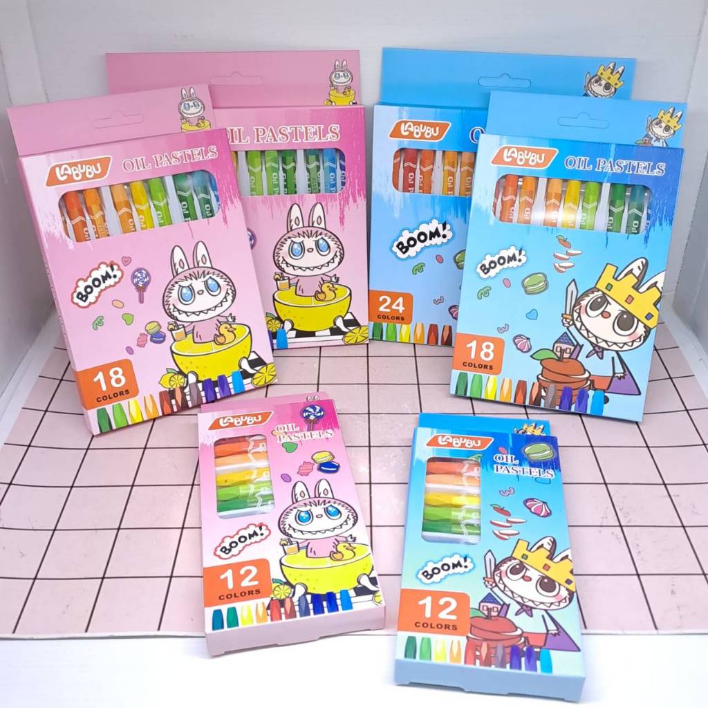 

Krayon Oil Pastel 12/18/24 Warna Viral Labubu Boom! The Monsters Pop Mart Mewarnai Souvenir Anak