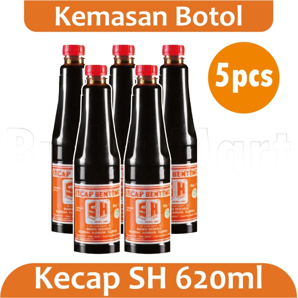 

5 PCS - SH Benteng Kecap Manis 620ml Kemasan Botol