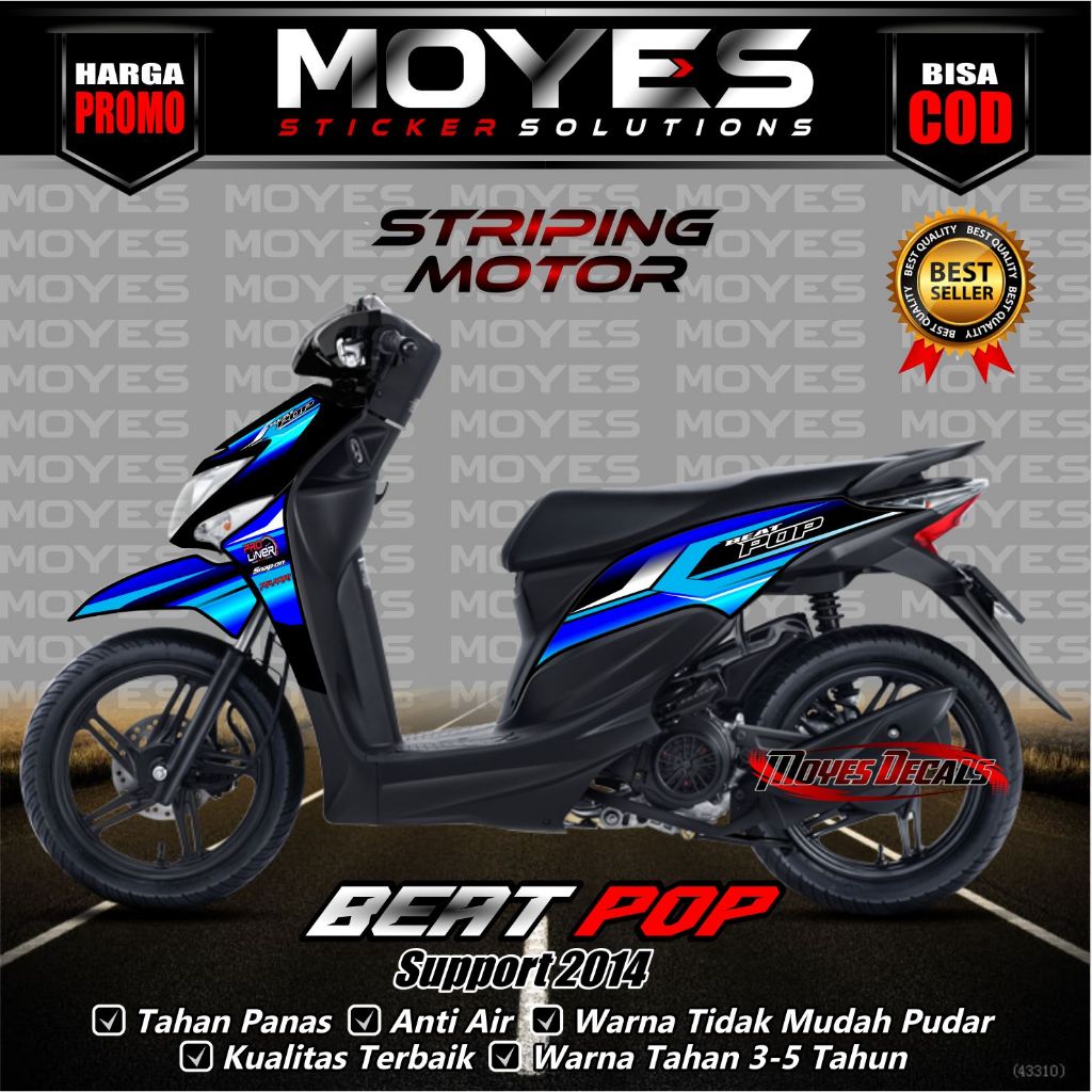 Striping Beat POP - Decal Beat POP - Stiker Beat POP - Decal Stiker Beat POP 2014 Racing JS2