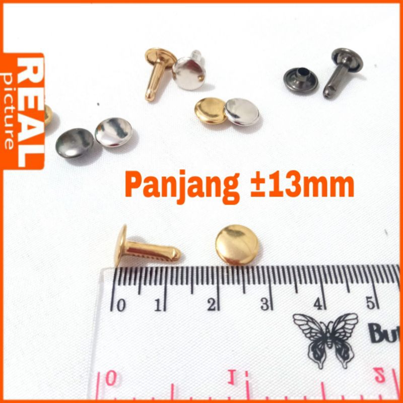 PAKU KELING PANJANG 13MM PAKU CENTANG KANCING TAS DOMPET - Kattelaurents