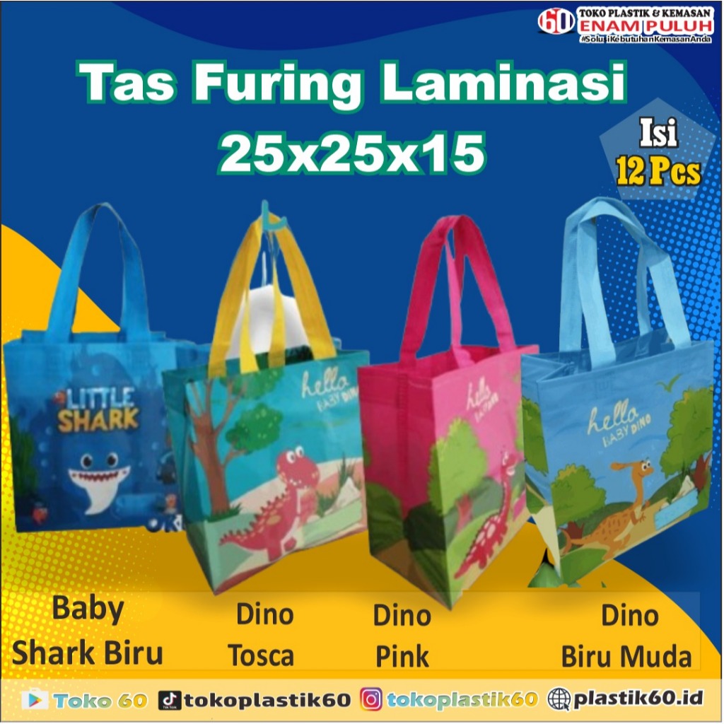 

Tas Furing Box Polos 25x25x15 Tas Furing laminasi motif Tas laminasi Dus Kotak Motif isi 12 pcs Tebal Hemat Berkualitas