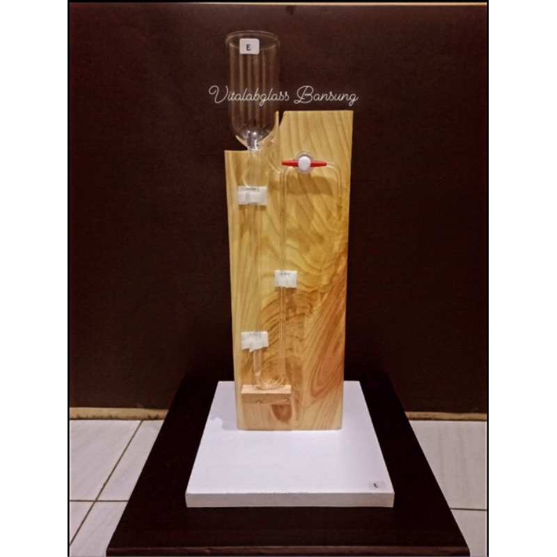 kolom reduksi kadmium uji nitrat dengan stand kayu