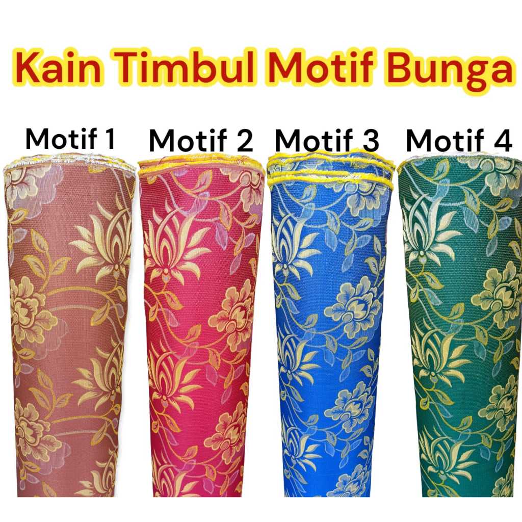 Bahan Kain Sofa Kursi Jok Sopa Kantor Tamu Kayu Jati Jepara Premium Motif Bunga Import Tebal Meteran