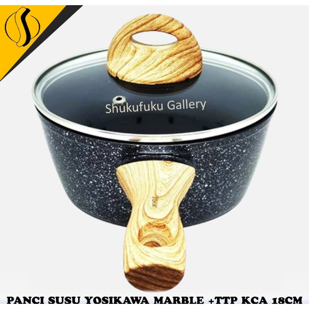 PANCI SUSU YOSIKAWA MARBLE +TTP KCA 18CM/SAUCE PAN YOSIKAWA MARBLE