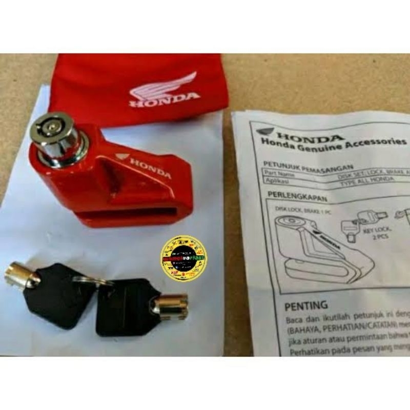 kunci gembok ganda AHM HONDA/gembok anti maling