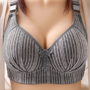 KODE Q28H Bh Bra Wanita Bh Jumbo tanpa kawat Bh busa tipis cup besar kait 4 Bra Big Size B95