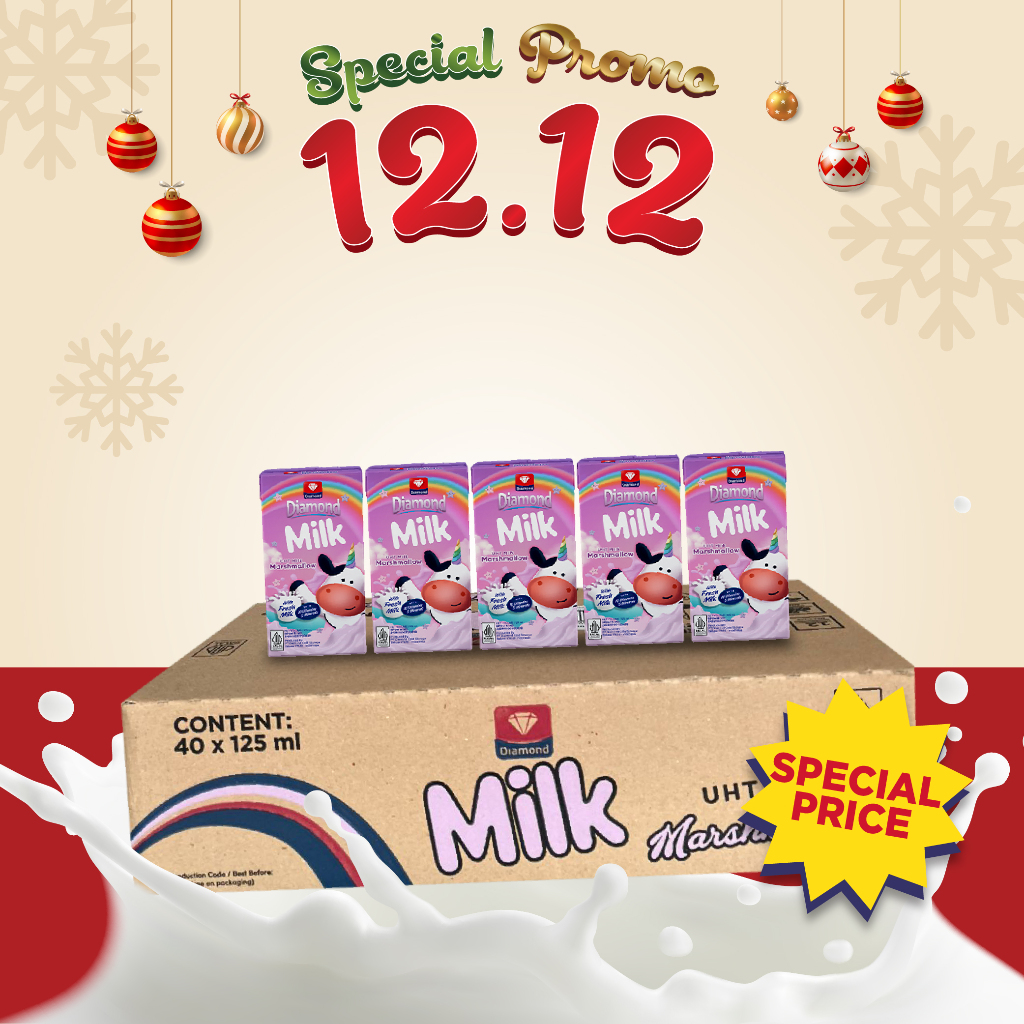 

PROMO 12.12 SPECIAL PRICE DIAMOND UHT MILK MARSHMALLOW 125 ML