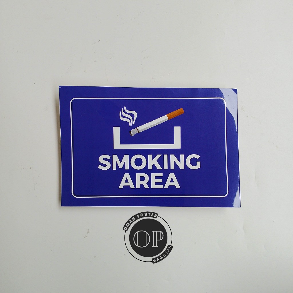 

Stiker Smoking Area - Area merokok - Stiker Vinyl