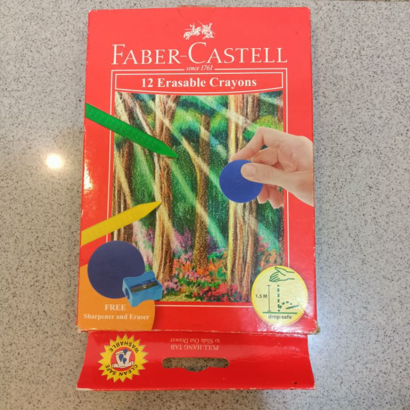 

Faber Castell 12 erasable crayons preloved