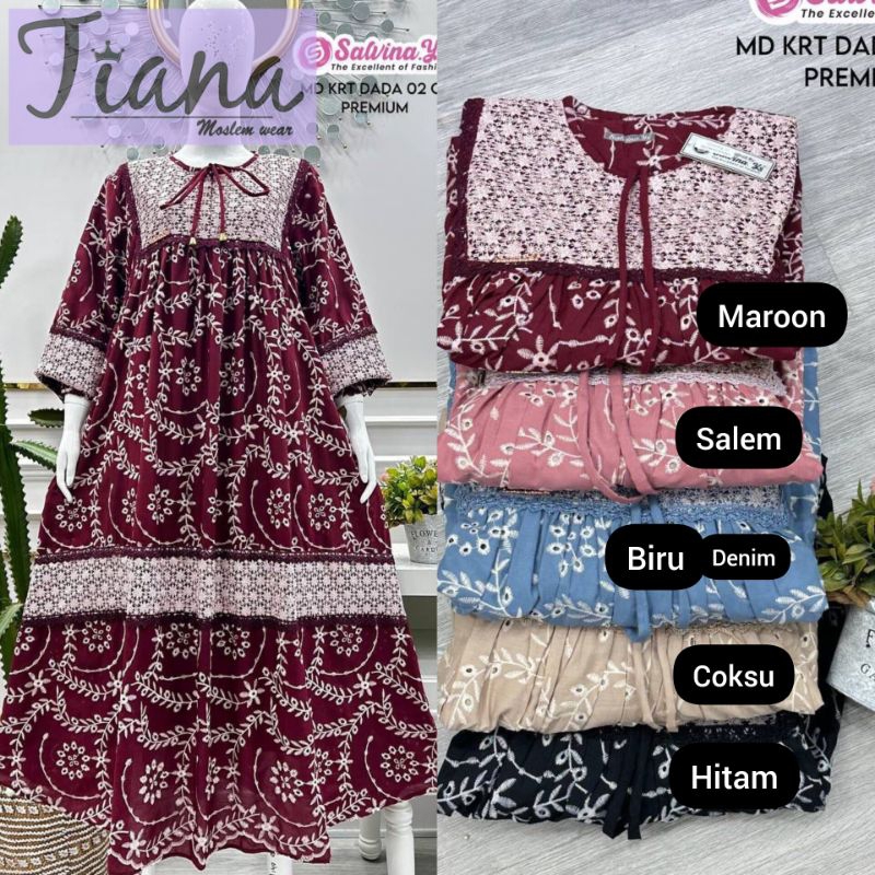 salvina midi katun bordir bolong Brukat mewah