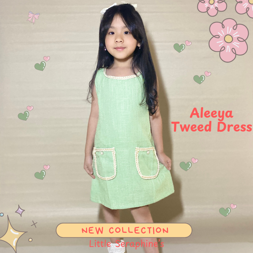 DRESS ANAK BAJU ANAK AleeyaTweed Dress Anak Perempuan Import Premium
