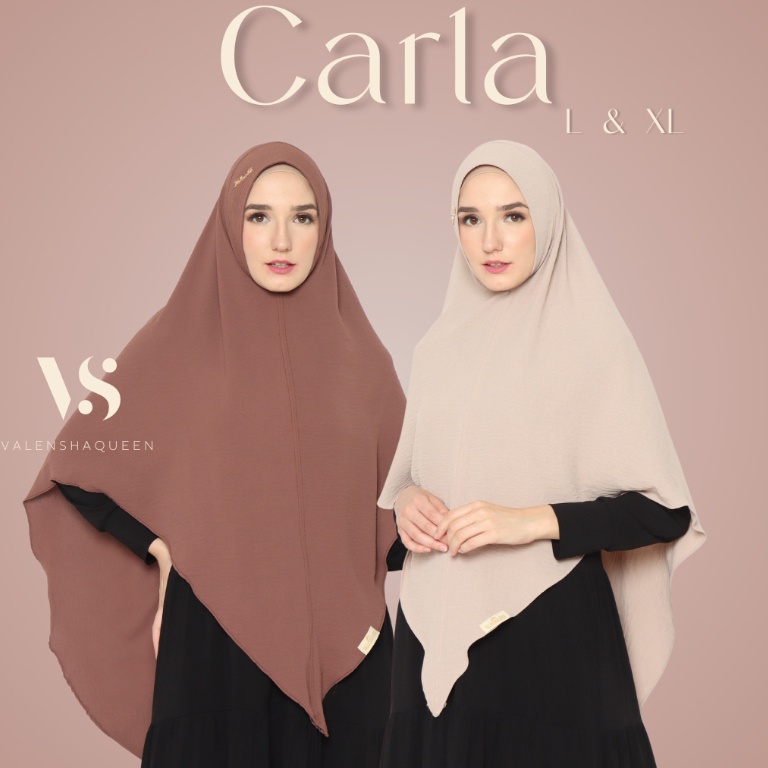 KODE A92U Valenshaqueen  Carla Khimar L dan XL  Hijab Instan  Jilbab Syari  Hijab Jumbo  Hijab Crink