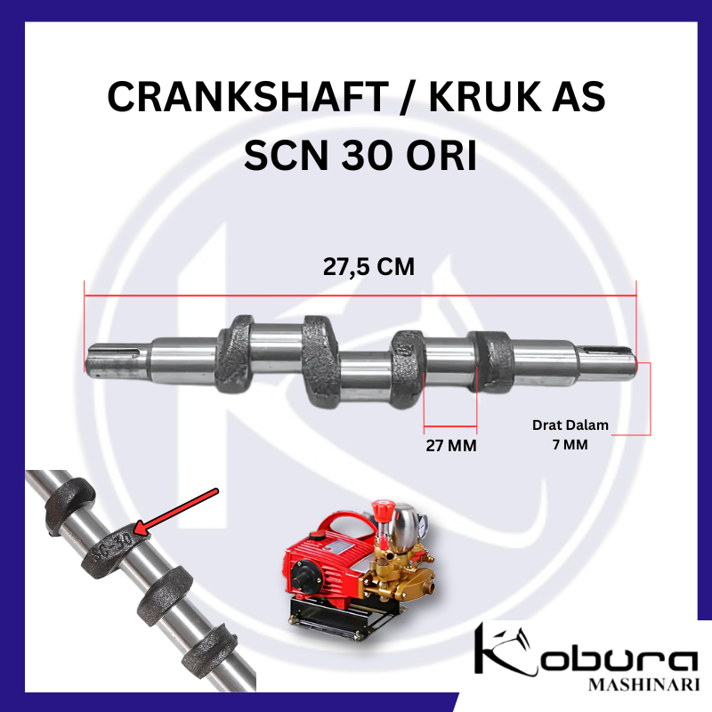 Crankshaft Kruk As Sanchin SCN 30 ORI Original Asli Mesin Power Sprayer Sanchin SCN SC 30