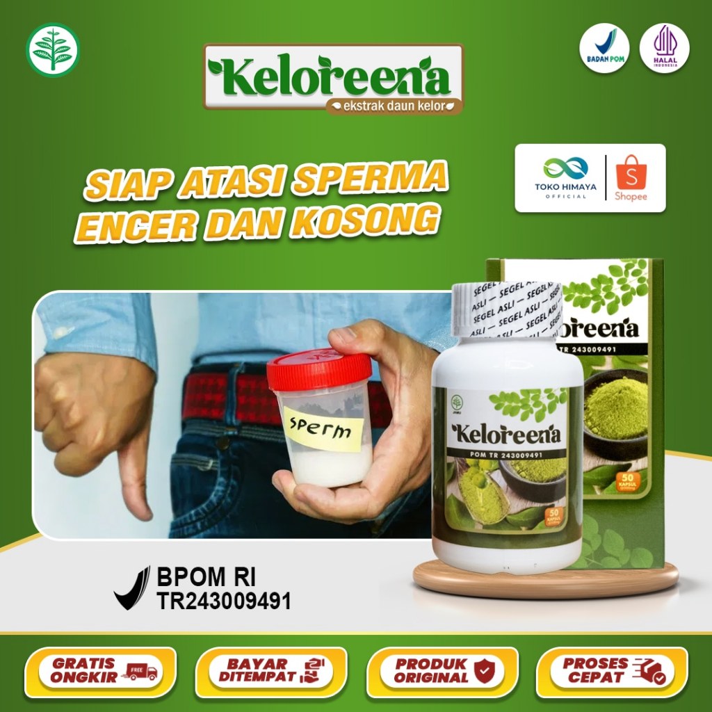 KELOREENA Obat Sperma Encer Berdarah Kosong Penyubur Agar Sperma Banyak dan Kental