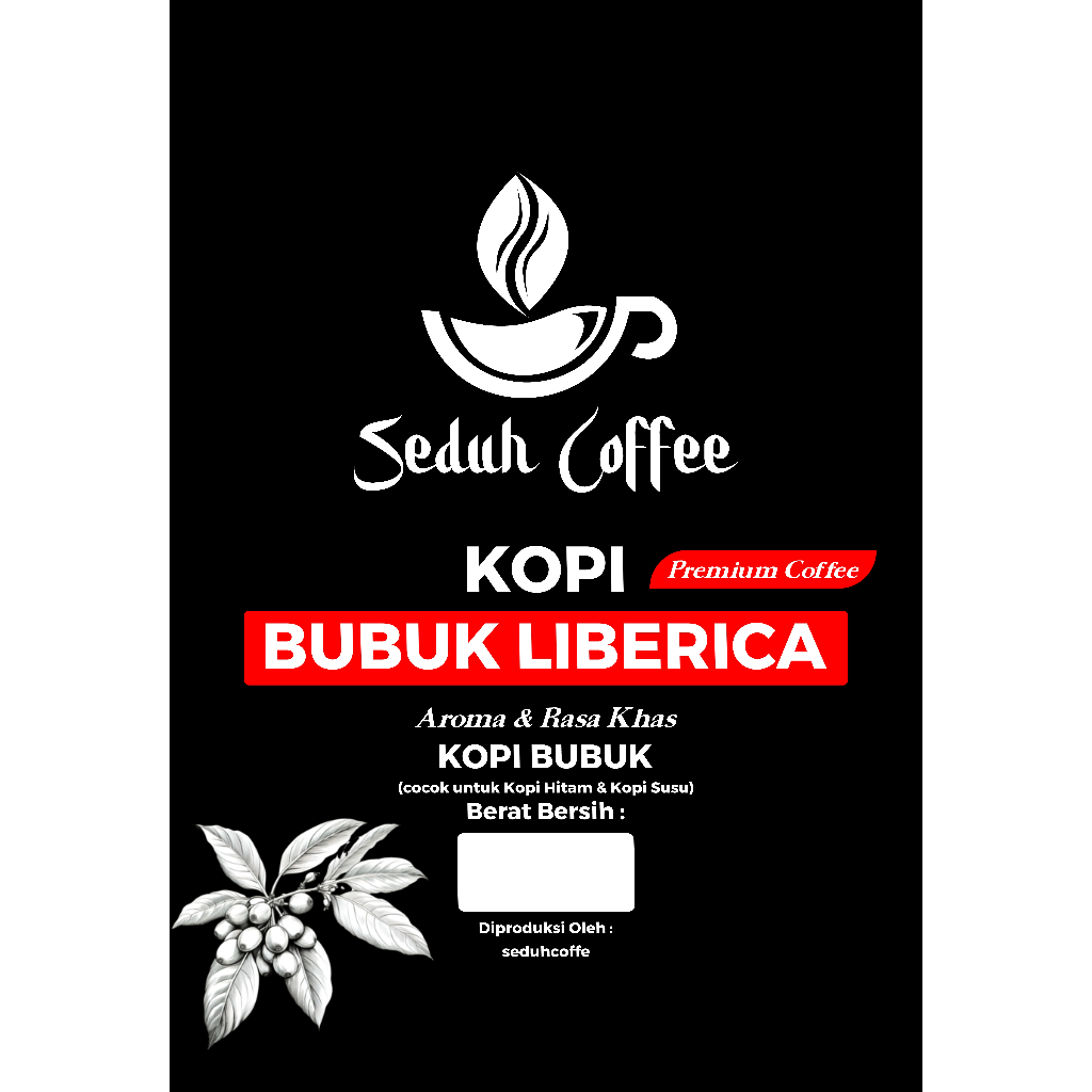 

SEDUH- Bubuk Kopi Bubuk Liberica Premium Aroma & Rasa Khas 500gr