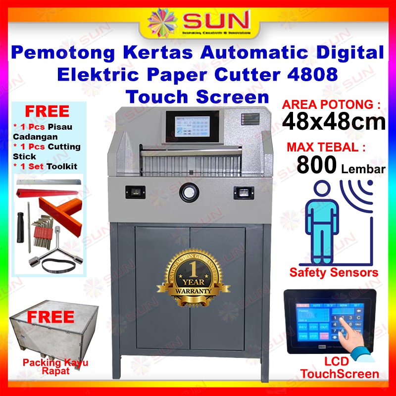 

Alat Potong Kertas A3+ Otomatis Elektrik / Electric Paper Cutter 4808 Heavy Duty