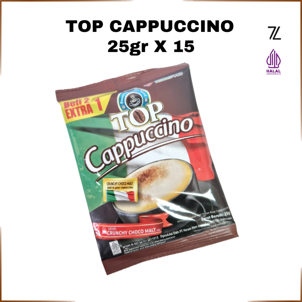 

Top Kopi Cappuccino 25gr x 15 Sachet Premium Coffe Blend