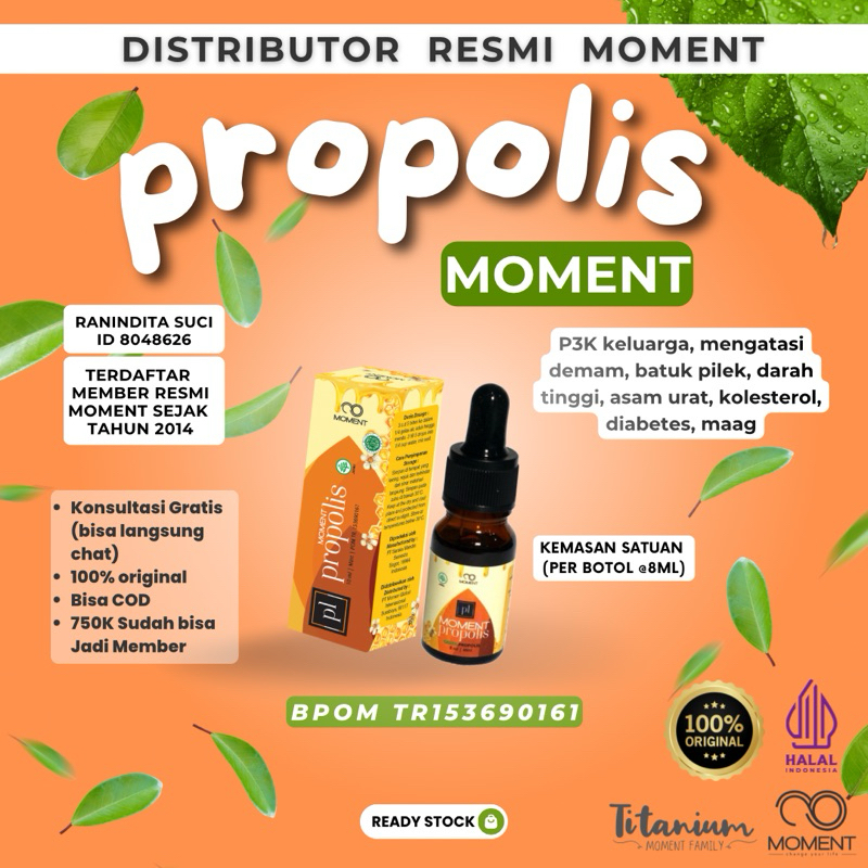 [Dijamin Original] Propolis Green Brazillian Moment Ecer Per Botol 10ml - Satuan/Eceran - Jaminan As
