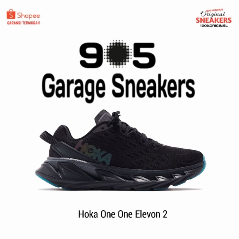 Sepatu Hoka One One Elevon 2 Black Original