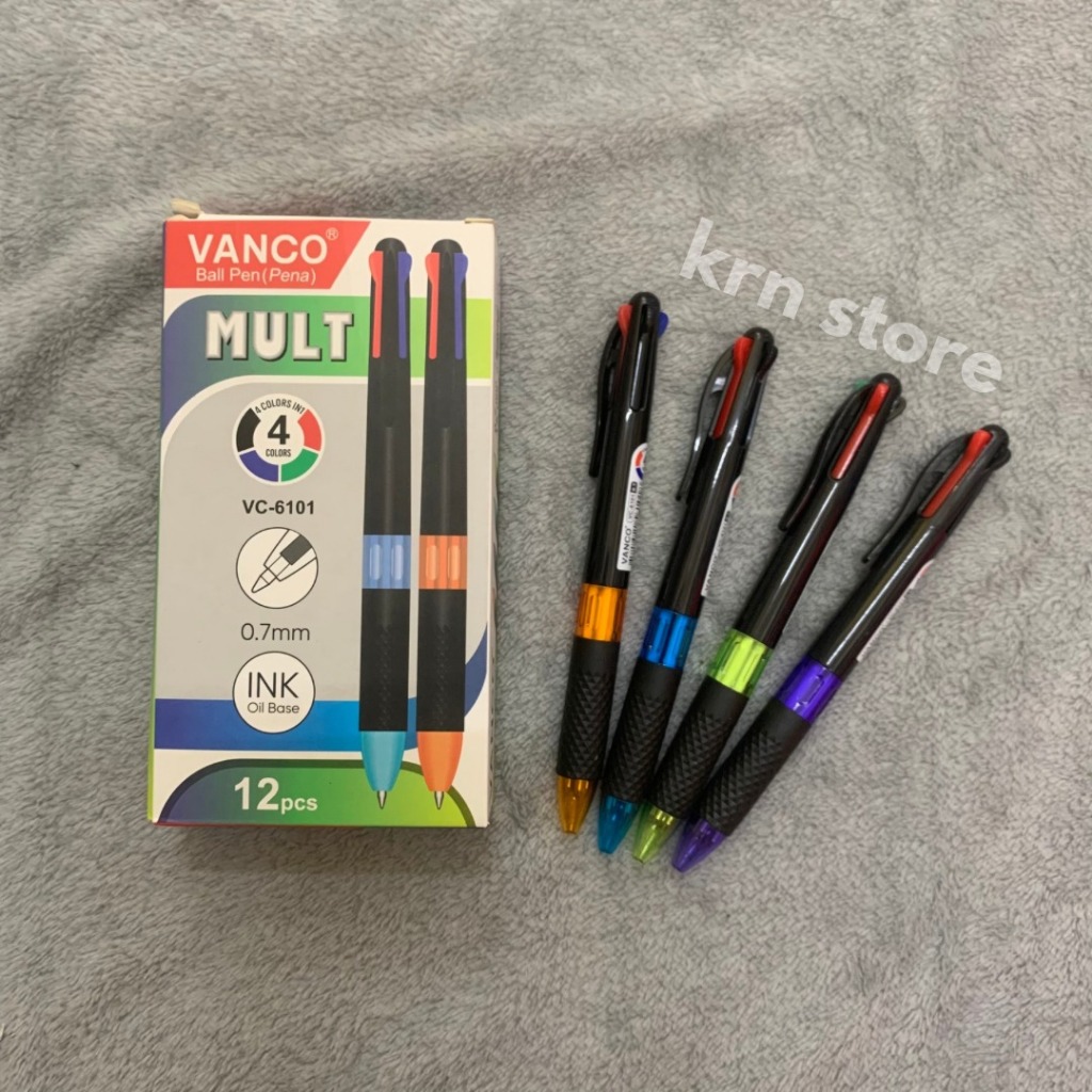 

Pulpen 4 Warna Vanco//Pulpen 4 Warna//Pulpen Warna//Pulpen murah//Pulpen Cetek 4 Warna
