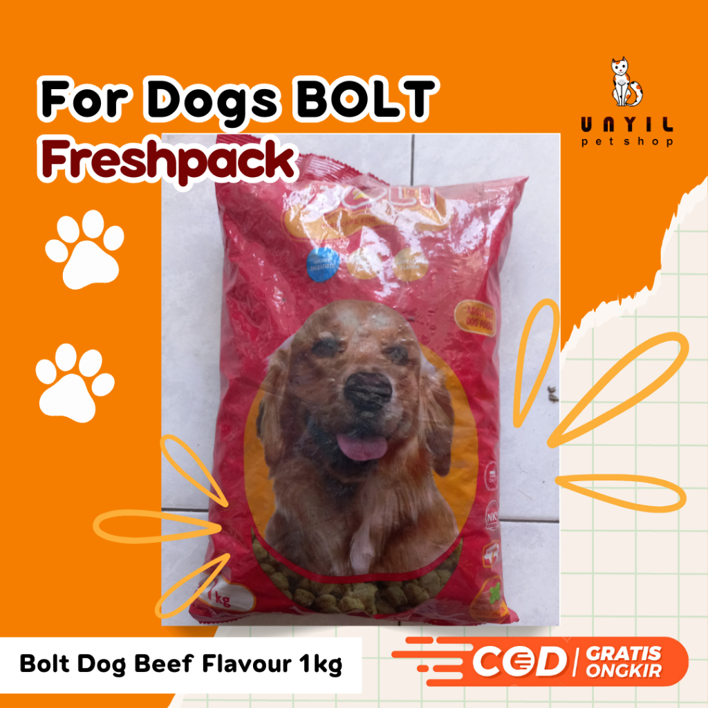 Pakan Anjing BOLT DOG Kemasan 1kg