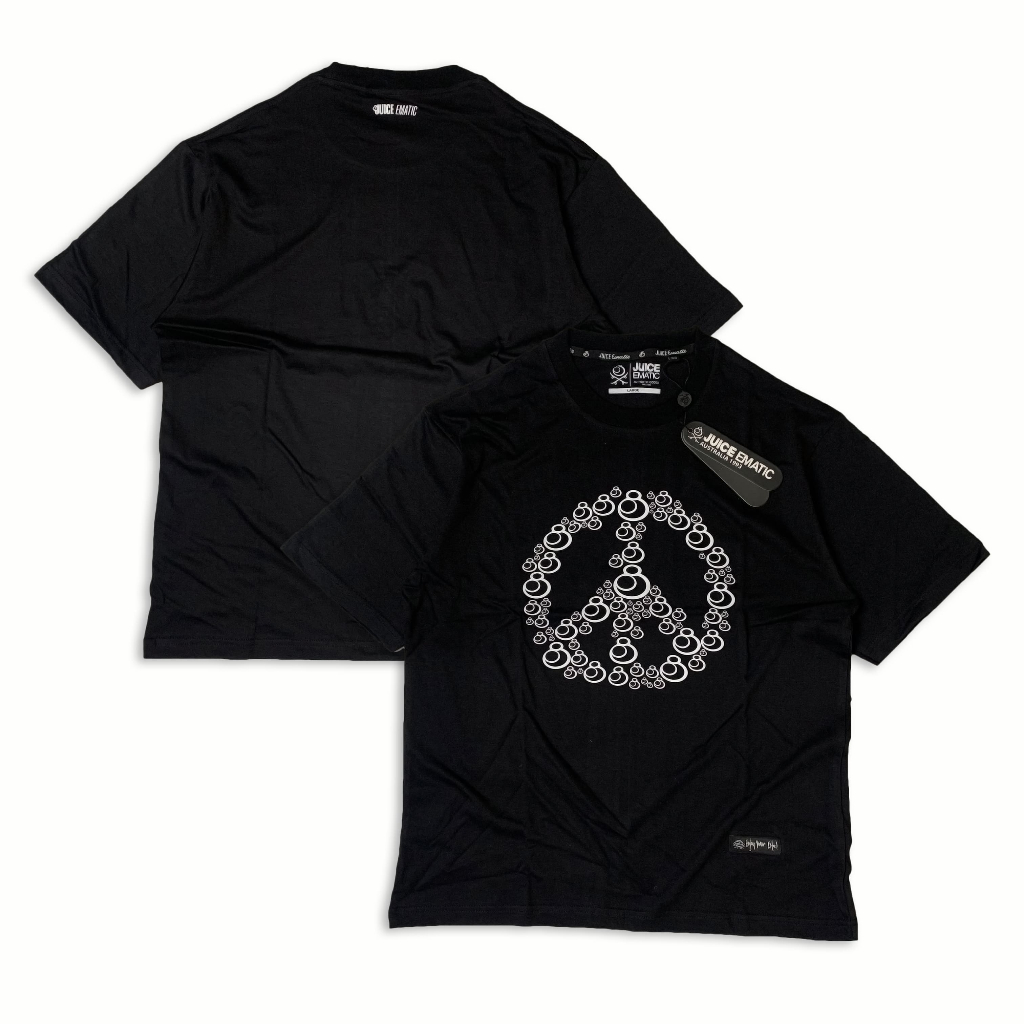 Juice Ematic Peaceful Drops Kaos Pria Katun Combed 24s Hitam