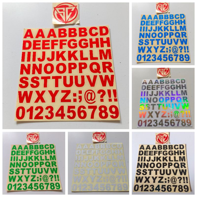 STIKER CUTTING ABJAD HURUF