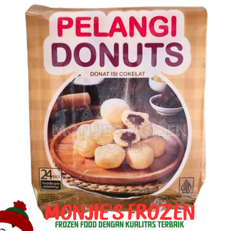 

PELANGI DONUTS Rasa Coklat Isi 24 480gr - Donat Cokelat Frozen