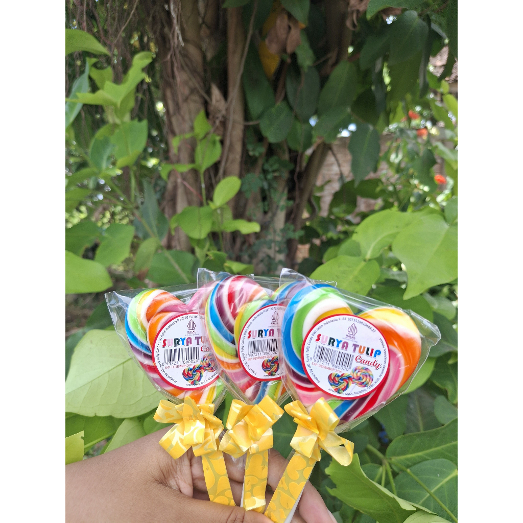 

Surya Tulip Permen Lolipop Love 6 cm (Isi 20) - Tanpa Pemanis Buatan - Premium