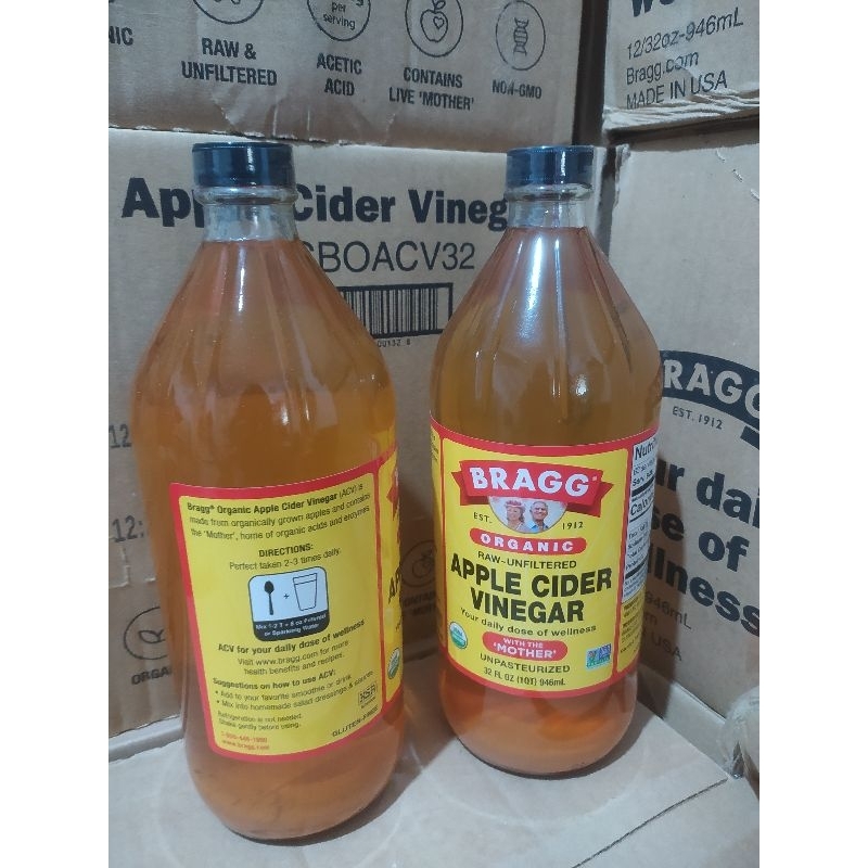 

BUNDLING 2 BOTOL BRAGG APPLE CIDER VINEGAR 946 ml ORIGINAL USA