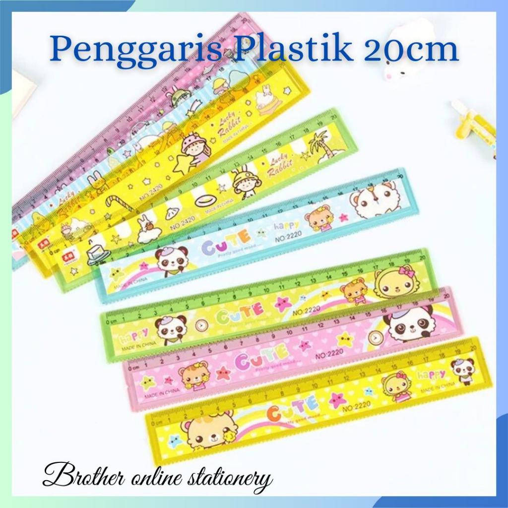 

BOS Penggaris 20 cm Plastik Motif/Alat Tulis/Ruler/Garisan Plastik