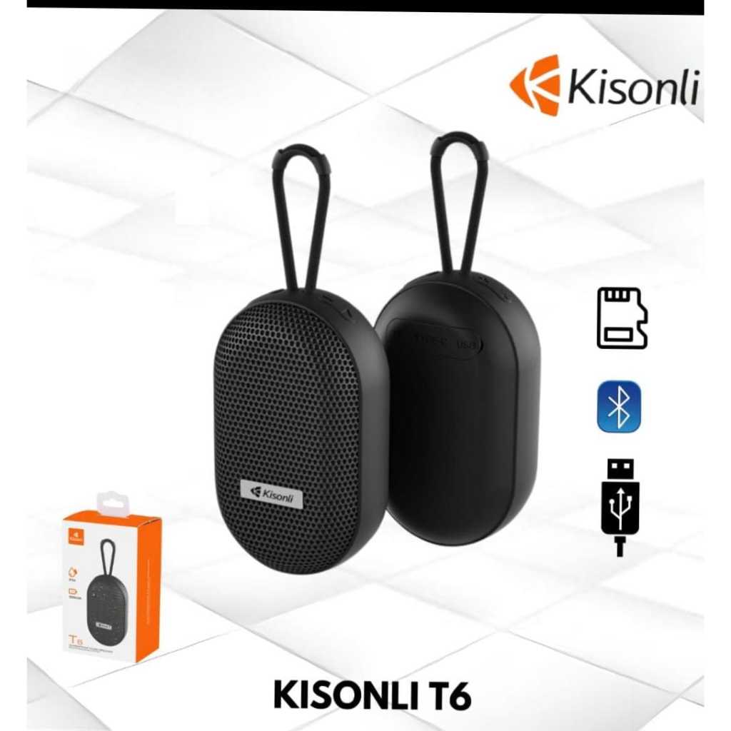 Speaker kisonli T6 speaker bluetooth Ipx4 waterproof(tahan air) music speaker