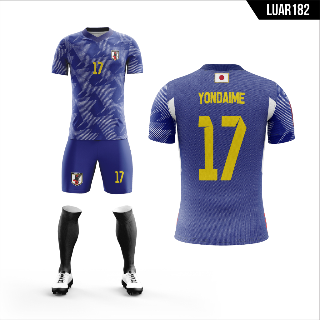 Jersey TImnas Jepang Home Away Full Printing Free Nama Nomor Punggung Sponsor Logo Dll