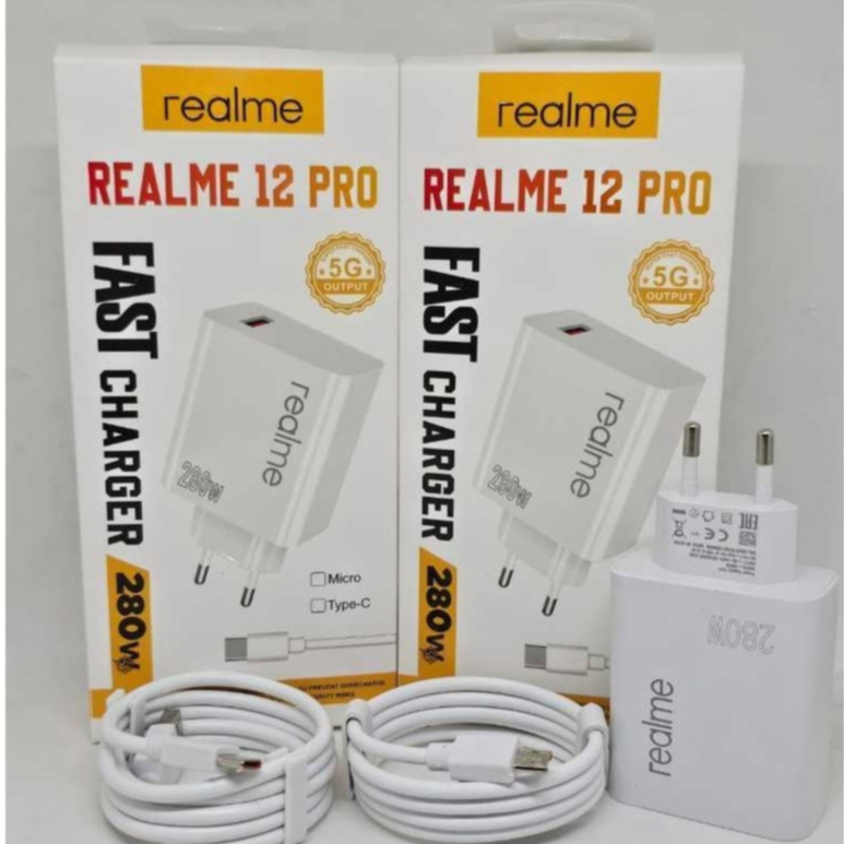 Charger Realme 280W Original 100 % Fast charging 5G Support Semua Hp Android Tipe Micro Usb & Tipe C